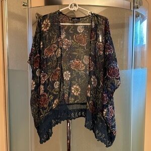 Floral swim coverup/ wrap